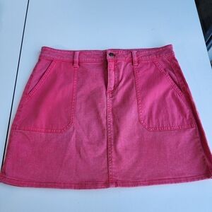 Vineyard Vines Stretch Pink Jean Pockets Zip Closure Short Mini Skirt Womens 10